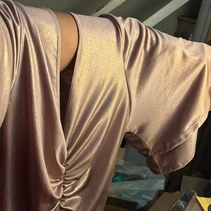 Shimmering Pink Satin Top